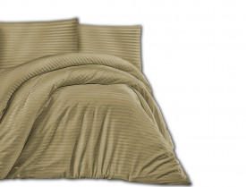 Satin Lenjerie de pat CIZGILI OLIVE GREEN/180x200 EXCLUSIVE