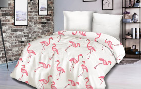 Satin Lenjerie de pat FLAMINGO/200x220 EXCLUSIVE