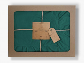 Lenjerie de pat DARK GREEN/160x200(P) STONEWASHED