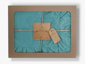 Lenjerie de pat MINERAL BLUE/200x220(P) STONEWASHED