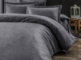 Lenjerii bumbac saten SAL DARK GREY/220x200 LUXURY PREMIUM