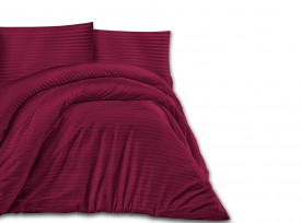 Satin Lenjerie de pat CIZGILI CLARET/180x200 EXCLUSIVE