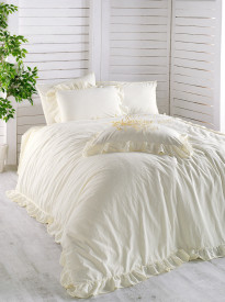 Lenjerie de pat SNOW WHITE/200x220(P) STONEWASHED