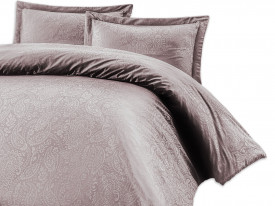 Lenjerii bumbac saten SAL LIGHT LILA/160x200 LUXURY PREMIUM