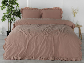 Lenjerie de pat CAMEO BROWN/160x200(P) STONEWASHED