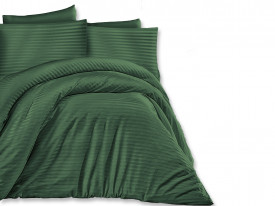 Satin Lenjerie de pat CIZGILI DARK GREEN/180x200 EXCLUSIVE
