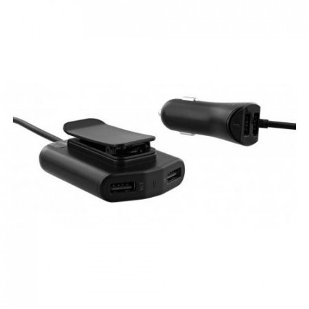 TNB 6.2A Car charger with 2 front USB and 2 rear USB ports