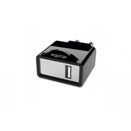 APPROX USB TRAVEL WALL CHARGER 5V/1Ax1 USB BLACK