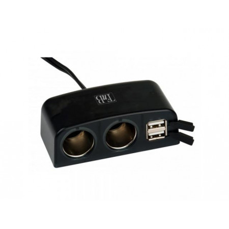 TnB Cigar-lighter multi-extension - 2 cigar-lighter plugs + 2 USB plugs