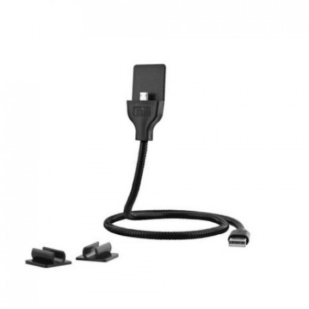 TNB METALIC MICRO USB CABLE charge, synchro and support, 60cm, bk