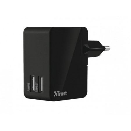 TRUST WALL CHARGER 2X12W USB