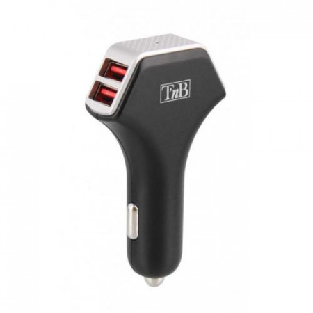 TNB 8.0A Cigar lighter charger 4 USB ports - Black