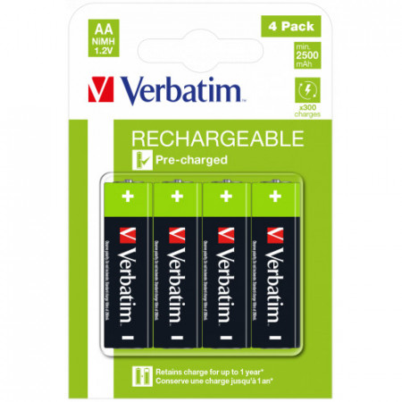 Verbatim Rechargeable Battery AA 4 Pack / HR6
