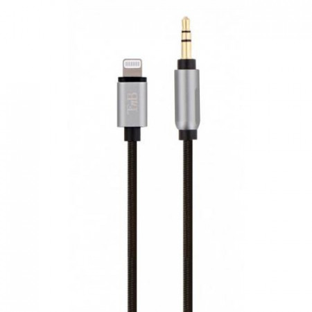 TNB Nylon lightning cable to 3.5 mm jack - 1m20 - black