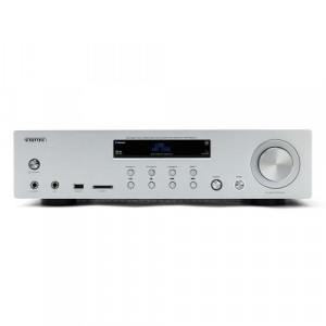 Amplificator stereo Aiwa, 2 x 60 W, Bluetooth, USB, NM/ AMU-120BT/SL, Argintiu