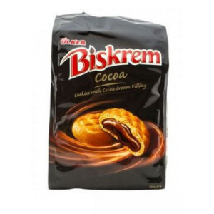 Biscuiti umpluti cu crema de cacao Biskrem 160g, NM25903