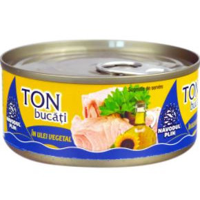 Bucati de ton in ulei Navodul Plin 3 x 80g, NM26767