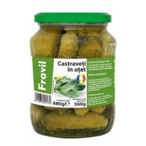 Castraveti in otet 6-9cm Fravil 680g, NM26209