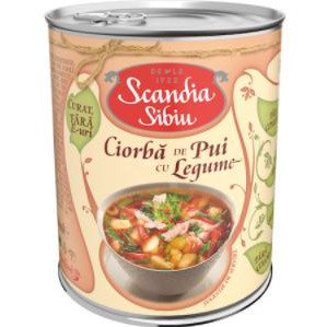 Ciorba de pui cu legume Scandia Sibiu 400g, NM26641