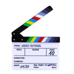 Clacheta film cinema TnB Clapper Board color, 22 x 18 x 1,8 cm, NM/ INCLAP, Alb