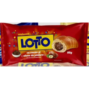 Croissant cu crema de cacao si alune de padure Lotto 85g, NM26101