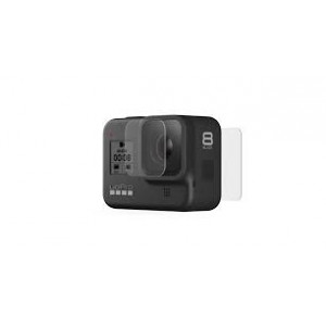 Folie sticla protectie lentila + ecran GoPro Hero8 Black + carpa de curatat din microfibra, NM/ AJPTC-001, Transparent