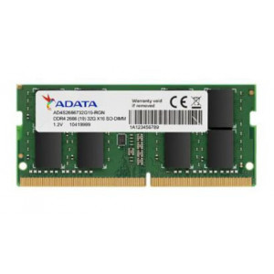 Memorie RAM pentru laptop Adata, 32GB, DDR4, 2666MHz, SO-DIMM CL19, NM/AD4S266632G19-SGN, Verde