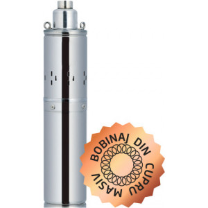 Pompa submersibila pentru apa curata Blade 4QGD1.2-100-0.75 Pro, 750 W, corp din inox, debit maxim 1800 L/ora, NM/ PMP0020, Argintiu