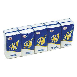Servetele nazale Puff, 3 straturi, 10 pachete, Alb