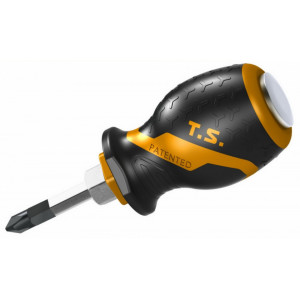 Surubelnita pentru fixare Tolsen Cr-V PH2x38 mm Gripro, varf magnetic, NM/ TL-20140, Galben/Negru
