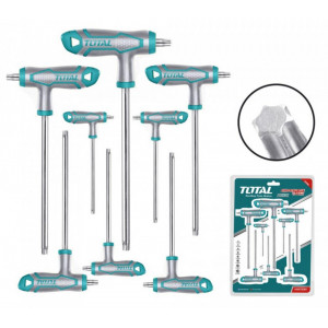 TOTAL - Set 8 chei torx in T: 2-10mm, Cr-V (INDUST