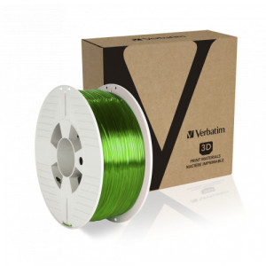 Verbatim 3D PRINTER FILAMENT PET-G 1.75MM 1KG GREEN TRANSPARENT