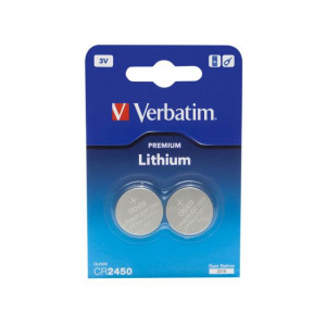 Verbatim CR2450 Battery Lithium 3V 2 Pack