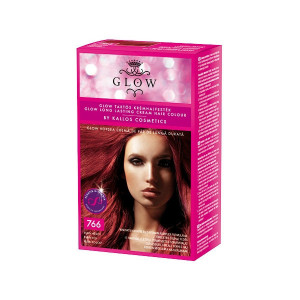 Vopsea de par Glow Kallos 40ml,nr.766 Rubin roscat
