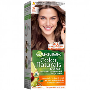 Vopsea de par permanenta cu amoniac Garnier Color Naturals 6N Saten Deschis Natural, 110 ml