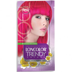 Vopsea de par semi-permanenta fara amoniac Loncolor Trendy Colors R69 Roz Britpop, 2X25 ML