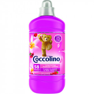 Balsam de rufe Coccolino Tiare Flowers & Red Fruits, 58 spalari, 1.45 L, Roz