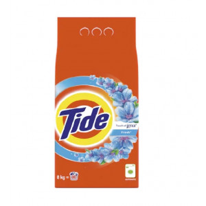 Detergent automat pudra Tide 2 in 1 Lenor Touch, 80 spalari, 8 kg, Portocaliu