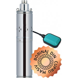 Pompa submersibila pentru apa curata Blade 4QGD1.2-100-0.75-F Pro, 750 W, corp din inox, debit maxim 1800 L/ora, NM/ PMP0021, Argintiu