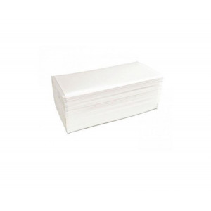 Prosop industrial de hartie Gloria tip V, 2 straturi, 6 x 150 foi, 21 x 23 cm, Alb
