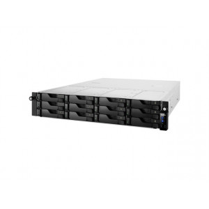 Server stocare retea NAS, Asustor, AS7012RDX, 12-bays, Rackm. Dual PS, Xeon, Negru