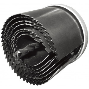 Set 7 carote pentru gips-carton Total TACSH3071/NM, dimensiuni 26-63 mm, inaltime 50 mm, otel, Gri