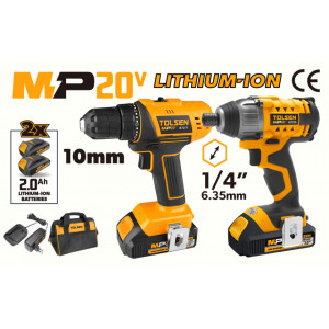 Set masina de insurubat si masina de impact cu genta, 2x Li-
