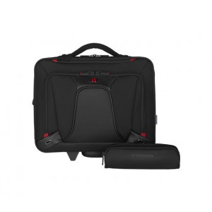 Troller Laptop Wenger Transfer NM 600664, 16", extensibil, rotile, buzunar tableta, Negru