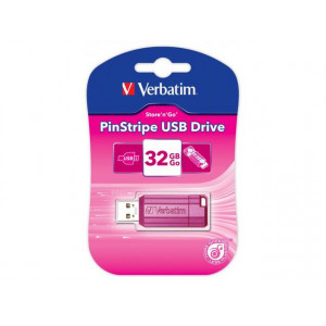 VERBATIM USB2.0 Key 32GB Pinstripe pink