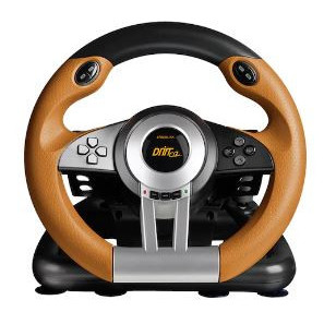 Volan Racing SpeedLink Drift O.Z pentru PC, force-feedback, 12 butoane, steering lock de 180°, NM/ SL-6695-BKOR-01, Negru-Portocaliu
