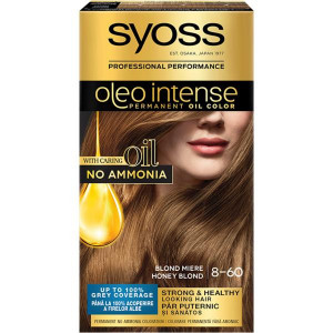 Vopsea de par permanenta fara amoniac Syoss Color Oleo Intense 8-60 Blond Miere, 115 ml