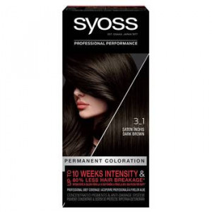 Vopsea de par permanenta Syoss Color Baseline 3-1 Saten Inchis, 115 ml