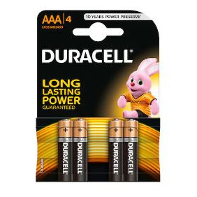 Baterii alcaline Duracell AAAK4, LR03, NM/ 4.C.0.C, Negru-Bronz