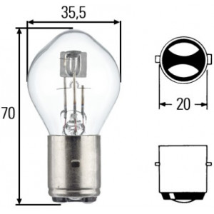 BEC FAR PARA (BA20D) 12V 25/25W